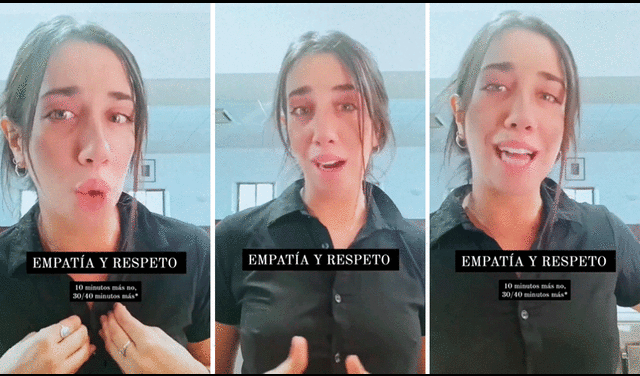 La joven pidió empatía y respeto a su trabajo. Foto: composición LR/TikTok/@Soycamarero