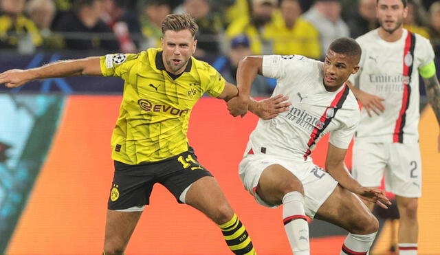 Borussia Dortmund enfrentó a Milan por la Champions League. Foto: EFE
