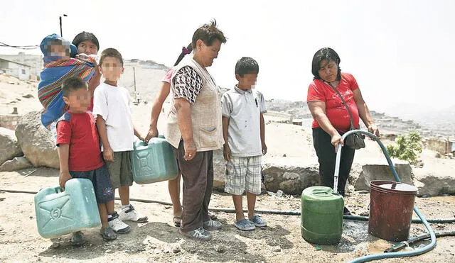 Familias de pocos recursos económicos son las más vulnerables ante el corte masivo de agua. Foto: difusión