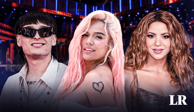 Los Billboard Music Awards 2023 se llevarán a cabo el jueves 5 de octubre. Foto: composición de Jazmín Ceras/LR/Instagram/Shakira/Peso Pluma/Karol G