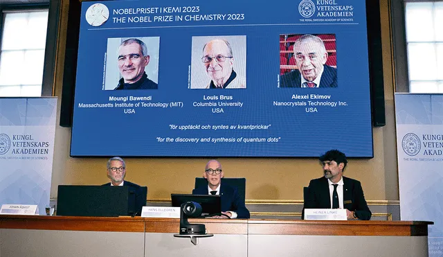 Tres científicos. Un francés, un ruso y un estadounidense (radicados en EE. UU.) fueron galardonados por la Academia Sueca. Foto: EFE