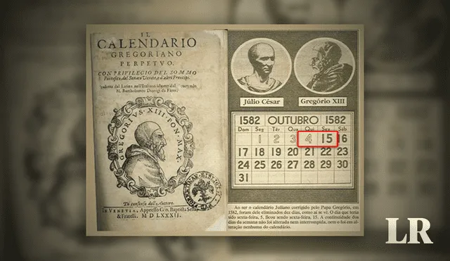 El calendario actual entró en vigencia en 1582. Foto: difusión / composición LR