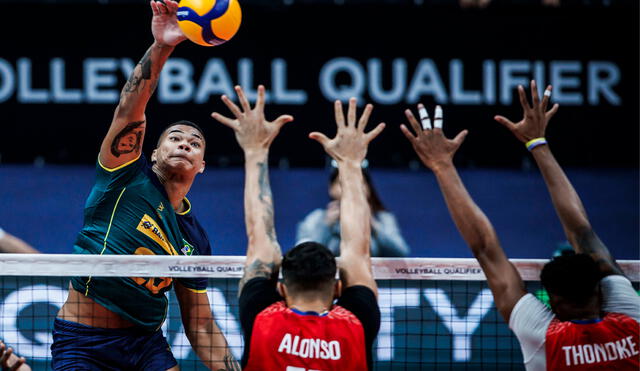 Darlan fue la máxima figura del conjunto brasileño, con 20 puntos. Foto: Volleyball World