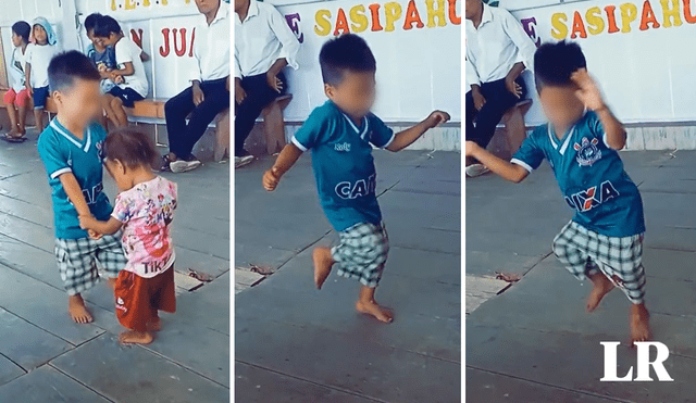 Niño cautivó en las redes sociales con baile típico de la selva. Foto: composición LR/ @yelsen.vela.ros -Video: Yelsen Vela