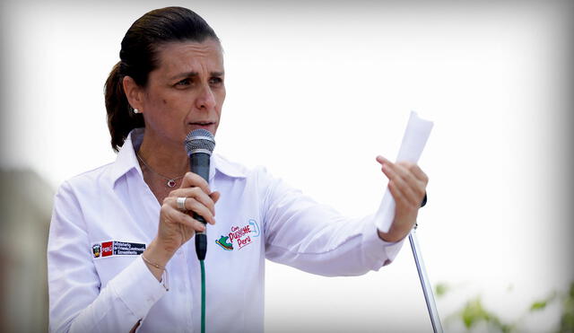 La ministra Hania Pérez de Cuéllar informó que hay un grupo de trabajo que presentará un diagnóstico de Sedapal a fines de año. Foto: MVCS