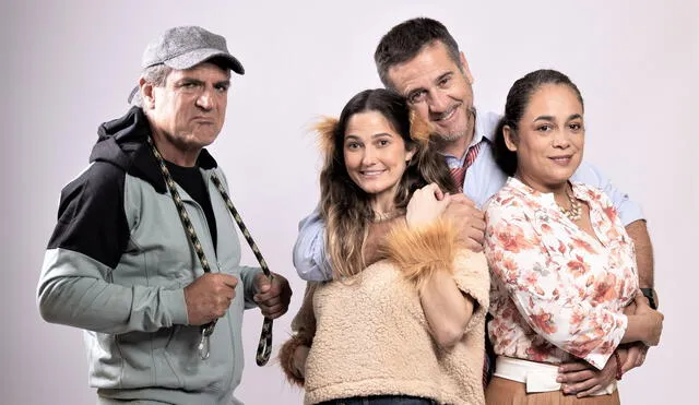 Sergio Paris, Carolina Cano, Gustavo Mayer y Ebelin Ortiz, elenco de "Sylvia". Foto: Difusión..