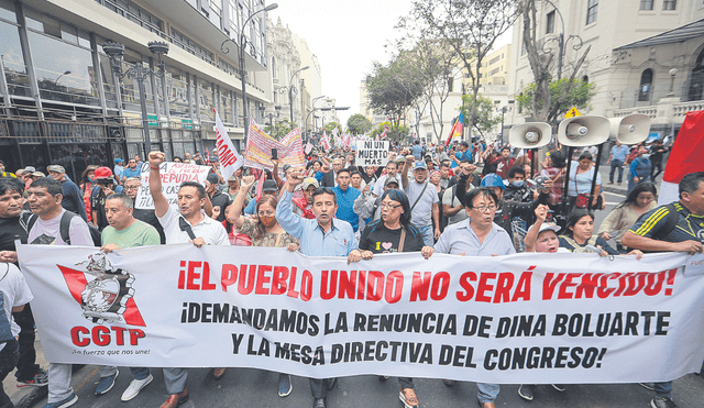 Reclamo. Piden sanción para responsables de asesinatos y destitución de la fiscal de la Nación. Foto: Antonio Melgarejo/La República