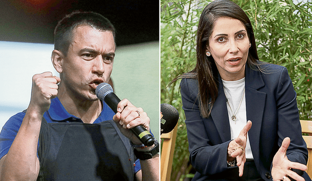 Candidatos. Daniel Noboa y Luisa González se disputan este domingo la segunda vuelta. Foto: EFE