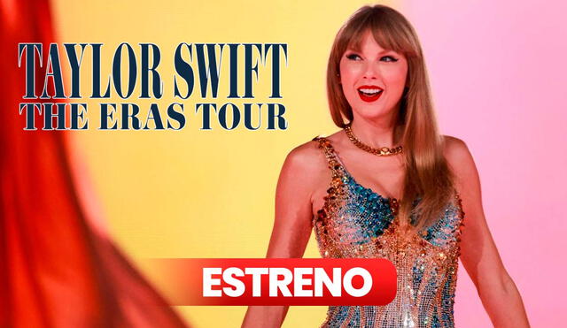 La cinta de la cantautora, ‘Taylor Swift: The Eras Tour’, llegará a Sudamérica antes de sus conciertos en Argentina y Brasil. Foto: composición LR/AFP