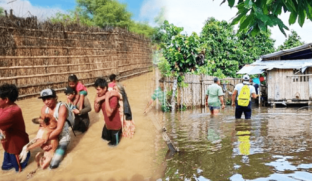 Pobladores del Bajo Piura se inundarían ante enventual desborde del río Piura. Foto: Composición LR