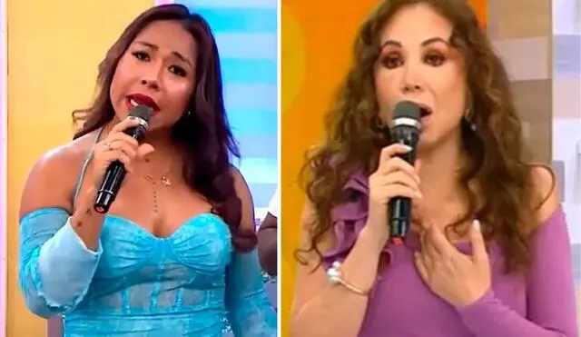 Janet Barboza no dudó en defender su larga trayectoria artística ante el desatinado comentario de Dayanita. Foto: composición LR/captura América TV