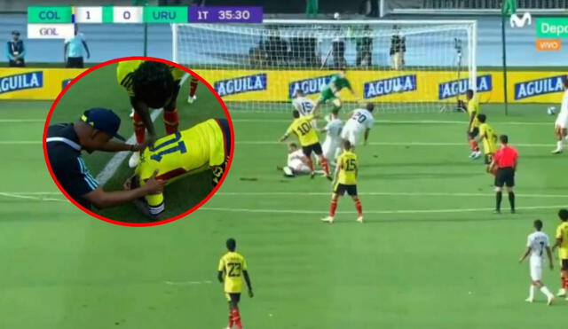 James Rodríguez le rompió el arco al portero uruguayo y abrió el marcador. Foto: captura/Movistar Deportes | Video: Movistar Deportes