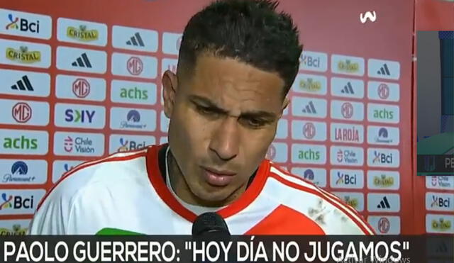 Paolo Guerrero jugó los 90 minutos en el partido ante Chile. Foto: captura Movistar