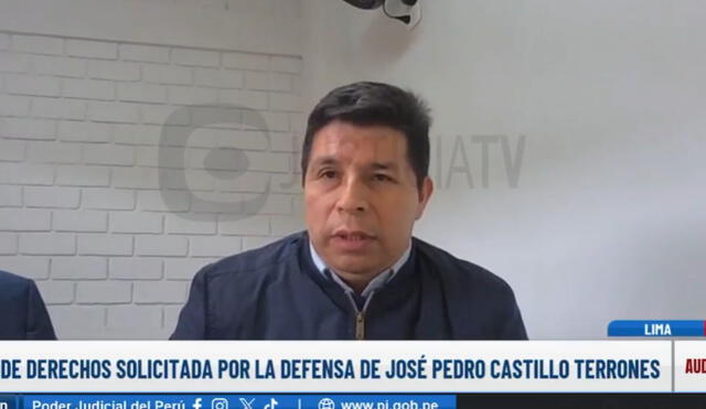 Pedro Castillo está recluido en el penal de Barbadillo. Foto: captura de pantalla/Justicia TV