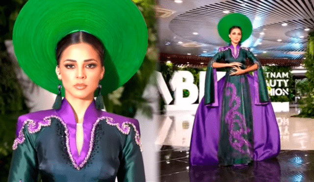 Luciana Fuster lució un traje tradicional de Vietnam, país donde se encuentra compitiendo.  Foto: composición LR/Instagram/Luciana Fuster