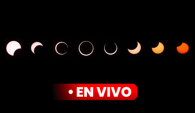 Etapas de un eclipse solar anular, también llamado 'anillo de fuego'. Foto: composición LR