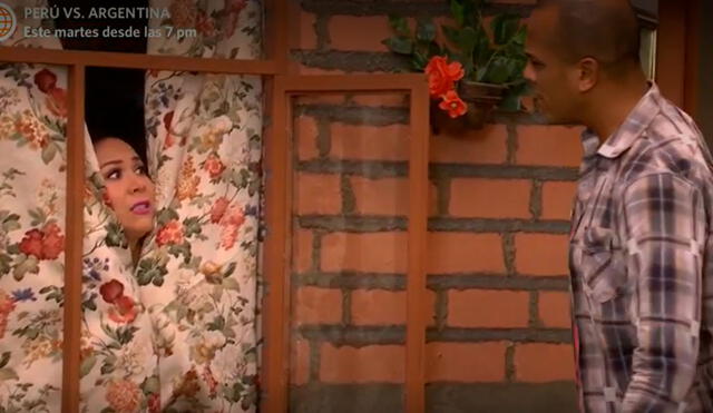 'Teresita' está encerrada en su cuarto escondiendo a Luigi de Gaspar. Foto. Captura de América TV