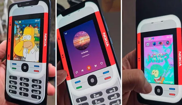 Así luce el teléfono Android con el launcher de Nokia. Foto: captura de TikTok/@soyelgato
