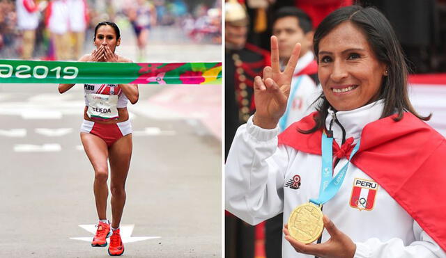 La maratonista ganó la medalla de oro en los Juegos Panamericanos Lima 2019. Foto: Composición LR / Andina