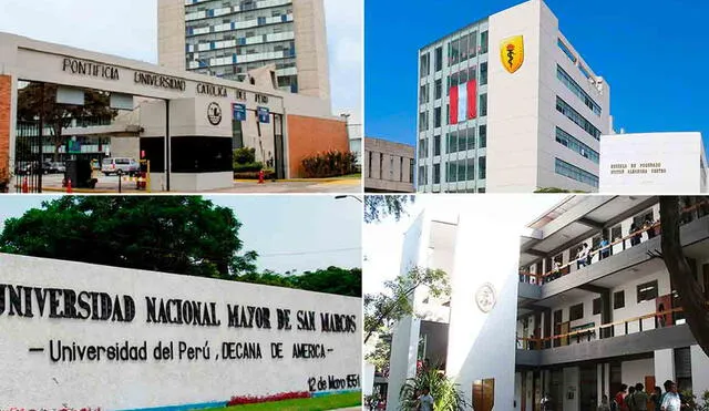 Las mejores universidades del Perú reconocidas mundialmente. Foto: composición LR/PUCP/UPCH/UNMSM/Universidad de Piura