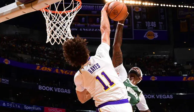 Los Angeles Lakers enfrentaron a Milwaukee Bucks por la pretemporada. Foto: Lakers