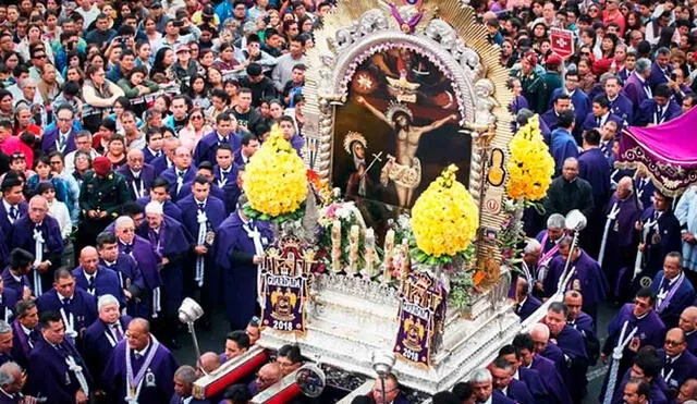 El anda del Señor de los Milagros saldrá en procesión este 18 y 19 de octubre. Foto: La República- Video: Canal HN