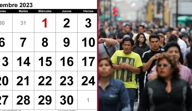 El último trimestre del año trae consigo días libres en favor del sector público y privado. Foto: composición LR / Calendarmedia / Archivo LR