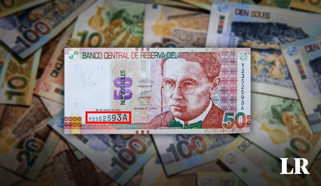 Un billete de reposición suele tener números o letras especiales. Foto: composición LR/Perú Travel