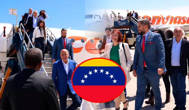 La delegación del Gobierno de Nicolás Maduro viajó a Barbados para negociación con la oposición. Foto: Composición LR/Twitter