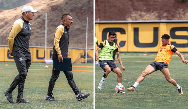 El equipo realizó entrenamientos pensando en el partido que se disputará por la fecha 18. Foto: Composición LR / Cusco FC