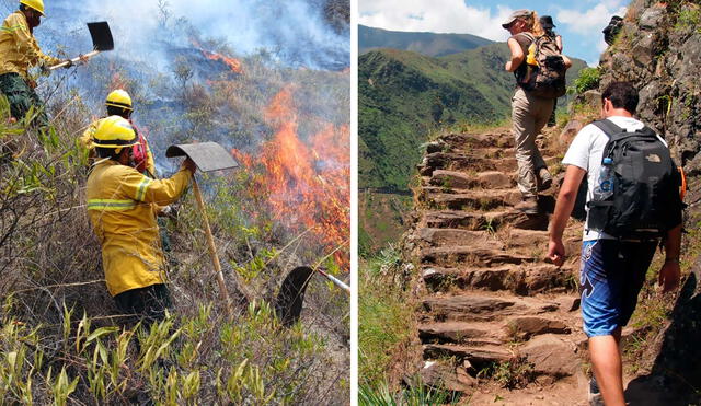 Incendio afectó a 7 localidades cusqueñas. Foto: Ministerio de Cultura/Liez Perú Tours