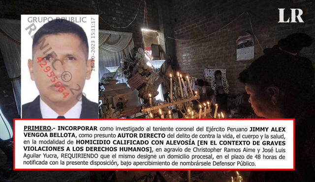 Jimmy Alex Vengoa Bellota, investigado ahora por homicidio calificado con alevosía. (Foto composición: La República).