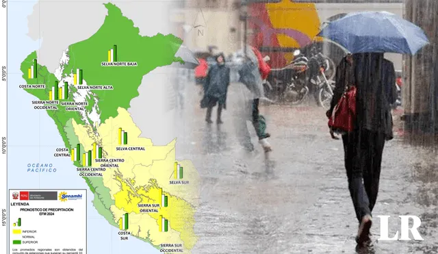 Senamhi informó que en el sur habrá mucho menos incidencia de lluvias. Foto: composición LR/Fabrizio Oviedo