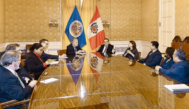Exposición. Premier Otárola defendió ante Consejo Permanente de la OEA al Gobierno actual. Foto: difusión