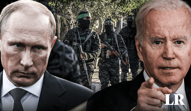 Biden aseguró que si Hamás y Putin no pagan habrá más "caos" en el mundo. Foto: composición de Fabrizio Oviedo/EFE