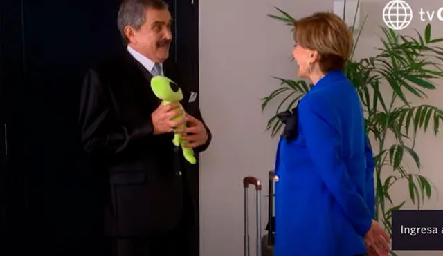 Francesca lo mandó a Luigi a una conferencia de extraterrestres en 'AFHS'. Foto: Captura de América TV