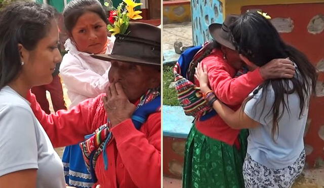 Abuelita y su nieta se reencontraron en Abancay después de varios años. Foto: composición LR/David Nostas/Youtube