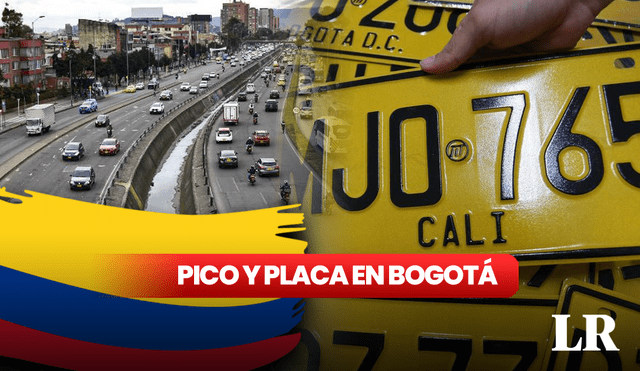 El Pico y Placa varía de acuerdo a las placas de automóviles. Foto: composición LR de Fabrizio Oviedo/ Alcaldía de Bogotá/  Vexels/ El Tiempo