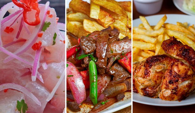 Perú es hogar de deliciosas recetas destacadas a nivel mundial, como el ceviche, lomo saltado y el pollo a la brasa. Foto: composición LR/USIL Life/Recetas Enfemenino/La Granja