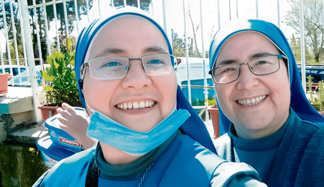 Devoción. Monjas María del Pilar y María del Perpetuo Llerena Vargas se quedarían en Gaza. Foto: difusión