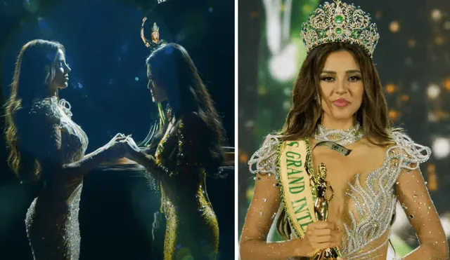 Luciana Fuster rompió en llanto al escuchar su nombre como ganadora del Miss Grand International 2023. Foto: composición LR/captura de Youtube