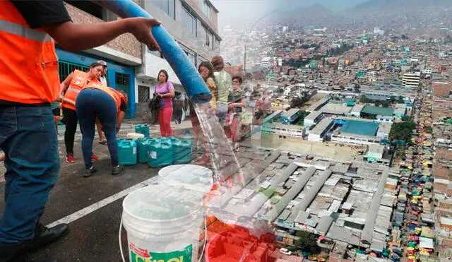 La interrupción del servicio en algunas zonas de San Juan de Lurigancho inició a las 1:31 p.m. Foto: composición LR.