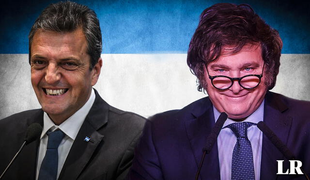 Los economistas Javier Milei y Sergio Massa buscarán hacerse de la presidencia de Argentina tras dejar atrás a Patricia Bullrich en los comicios del último 22 de octubre. Foto: composición LR/EFE