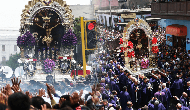 El Señor de los Milagros iniciará el cuarto recorrido comenzará en la av. Tacna a las 6.00 a. m. Foto: composición de Jazmin Ceras/La República