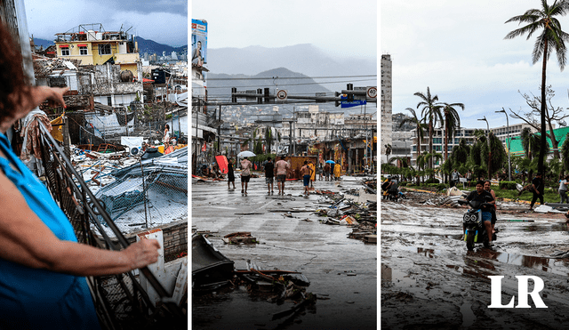 El primer informe oficial del Gobierno tardó más de 24 horas tras el impacto del huracán debido a que las comunicaciones no se restablecen por completo. Foto: composición LR/EFE