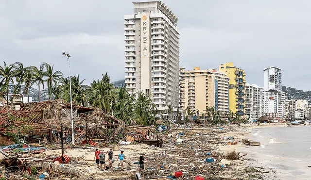 Tierra arrasada. Los vientos de 170 kilómetros por hora tocaron tierra en un desprevenido Acapulco. Foto: EFE