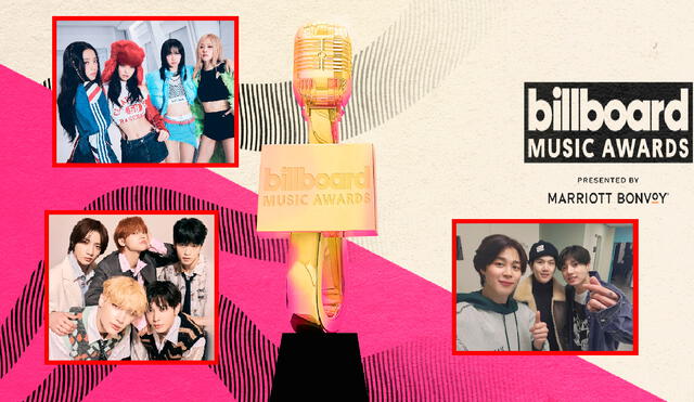 Los BBMAs nombraron a los finalistas el 26 de octubre de 2023. Foto: composición LR/Billboard Music Awards/Hybe Labels/YG Entertainment/@bts_bighit