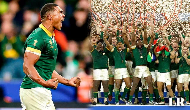 Sudáfrica levantó un nuevo título tras los obtenidos en 1995, 2007 y 2019. Foto: composición LR / World Rugby / EFE