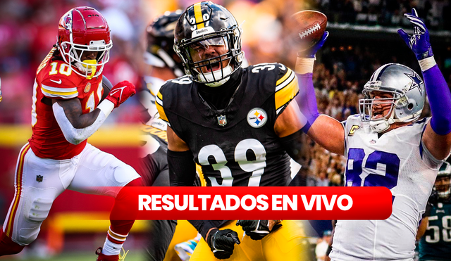 Sigue los marcadores, touchdowns y todos los resultados de la NFL 2023 de este domingo 29 de octubre. Foto: composición LR/Chiefs/Steelers/Cowboys