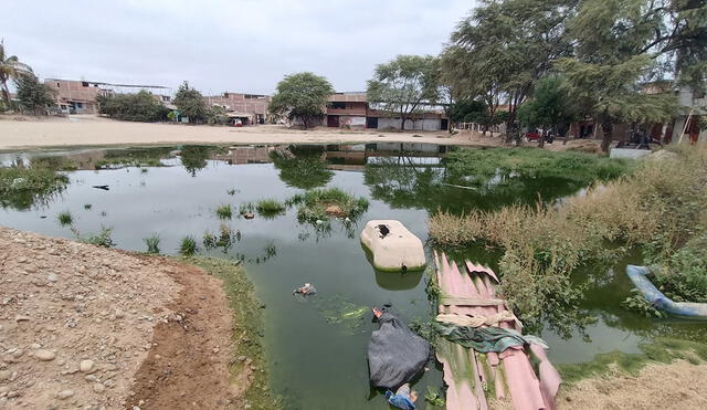 Colapso de Desagües. Aguas servidas en asentamientos humanos pone en peligro salud de pobladores del sur de Piura. Foto: Maribel Mendo/La República